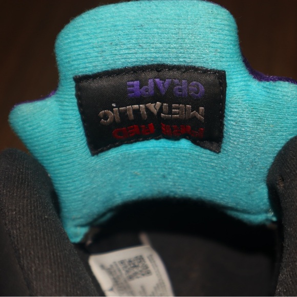 Black and Purple Jordan 4s - Picture 4 of 5